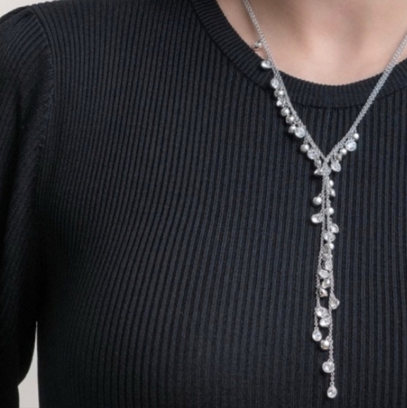 NEW Touchstone SWAROVSKI Crystal "Cha Cha Lariat" Wrap Necklace - Picture 2 of 4